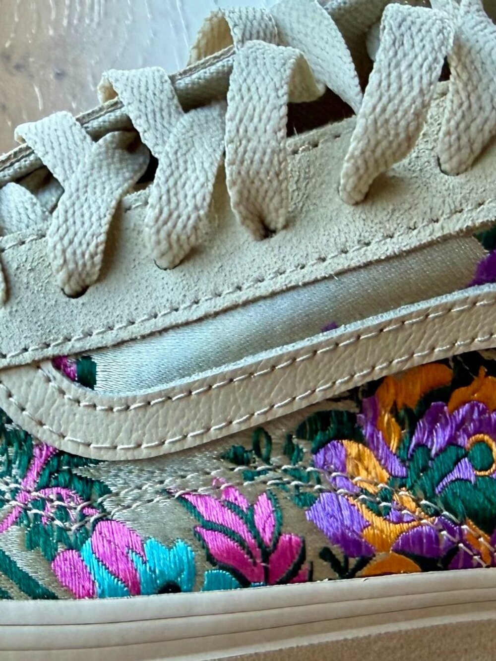 'Festival Satin' Chinese embroidered silk Vans sneakers
